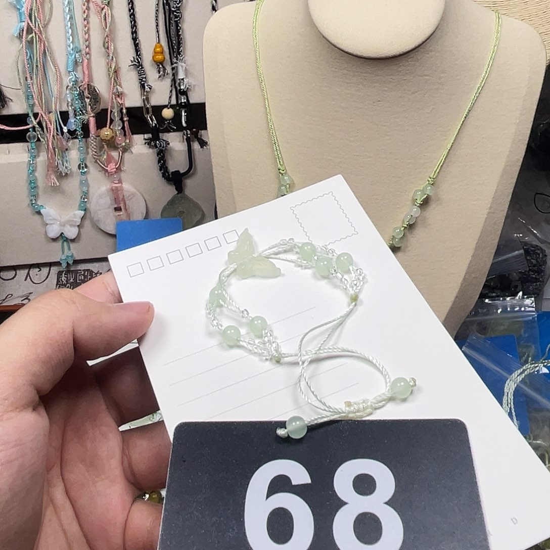 蛇纹石玉合金颈饰