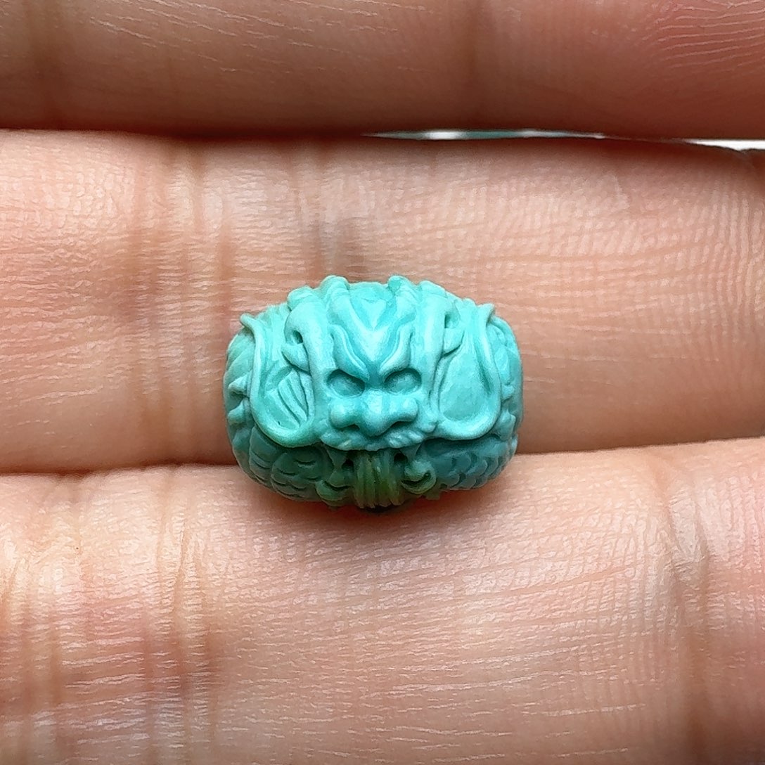 绿松石龙筒珠未镶嵌