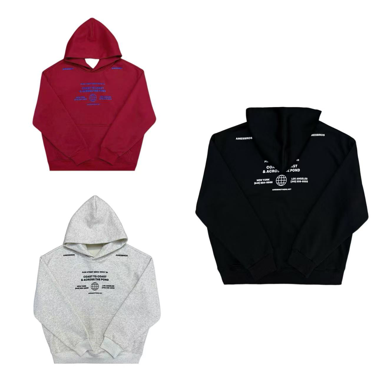 [C]黑白红三色地球字母加绒潮流带帽奥粒绒儿童卫衣（暖暖冬日）