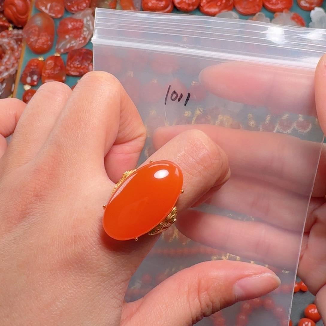 南红玛瑙南红银S925镶嵌