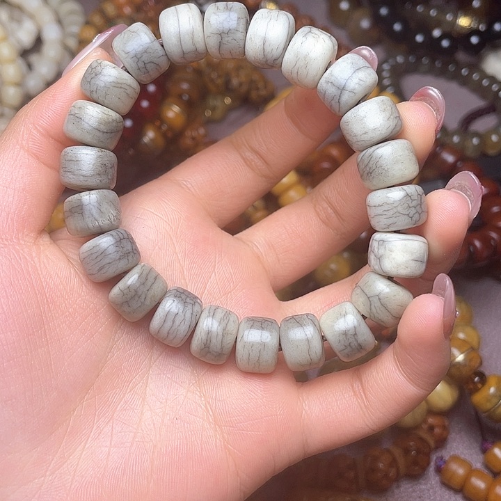 牦牛骨原色手串卡12桶珠