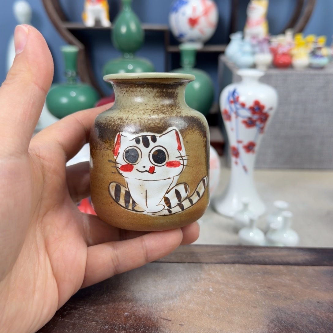 陶瓷手工小花器摆件