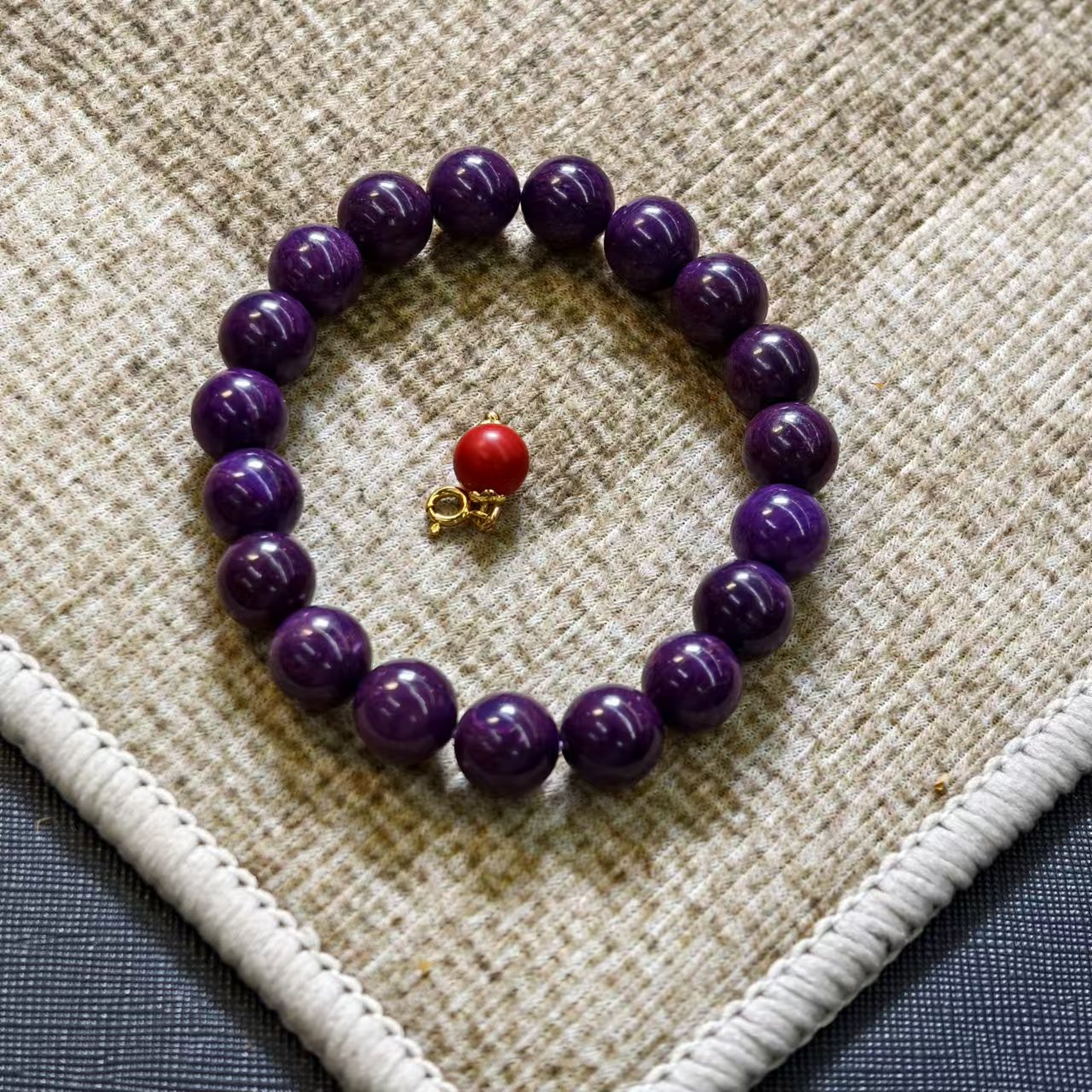   【世 · 舒】  帝王紫圆珠手链   多样性发货SJL-096