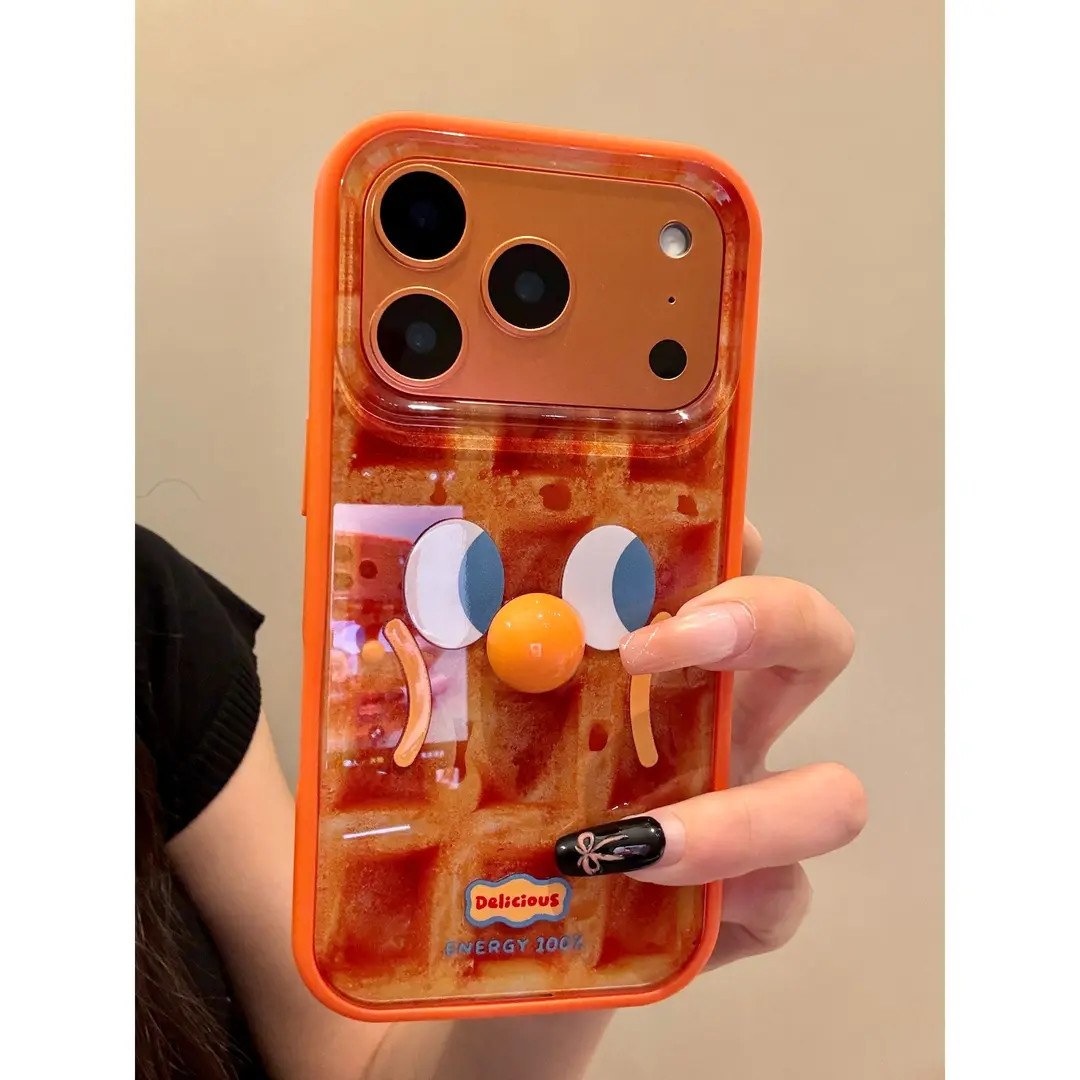 适用苹果iphone17promax创意华夫饼16pro韩风15防摔14ins风手机壳