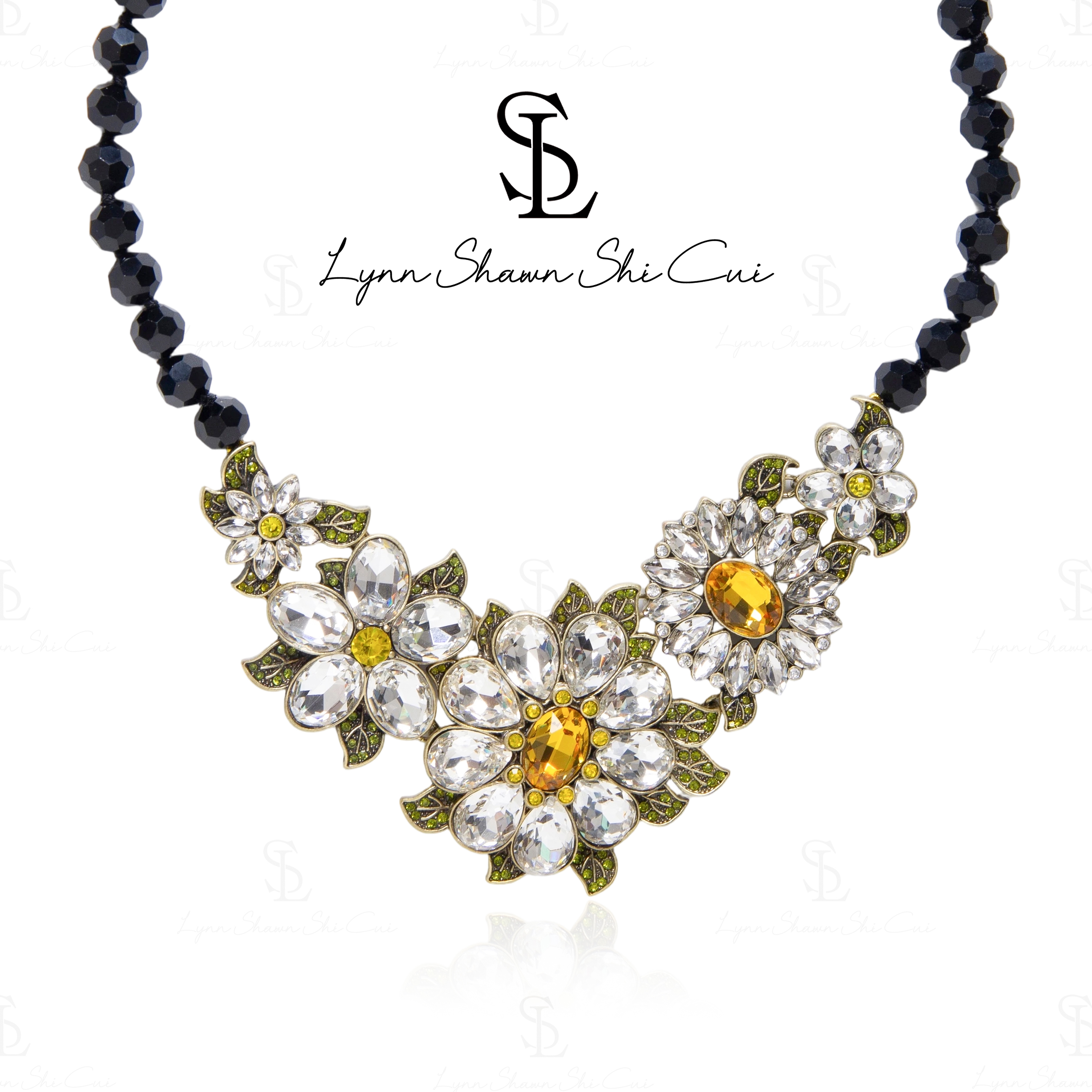 铜合金锆石项链 （精工系列）小众重工太阳花项链