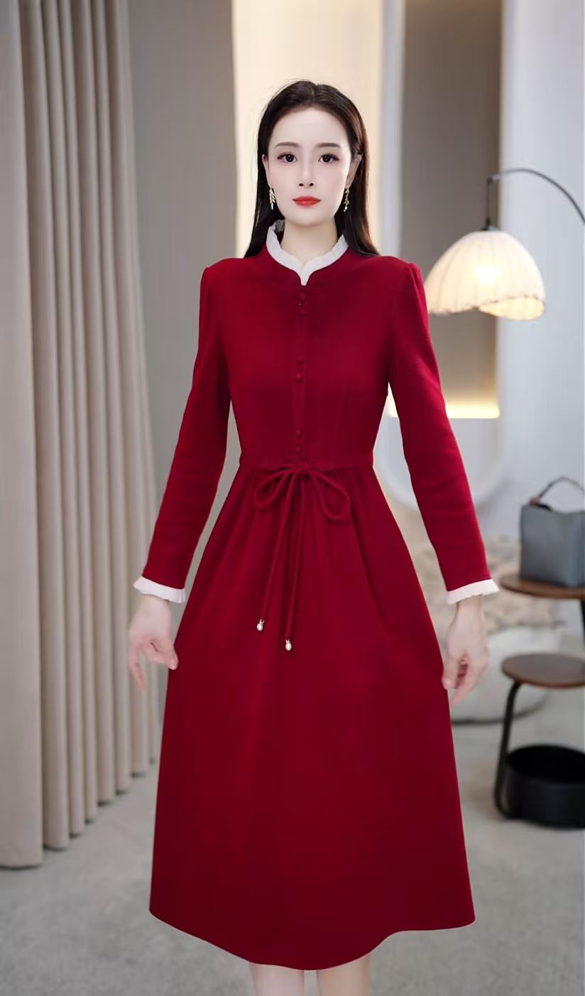 [依铭服饰] A66143款 # 新款 2025 减龄 收腰 显瘦  连衣裙