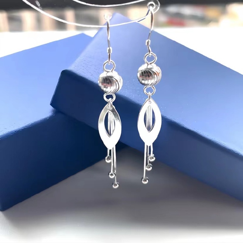 足银耳饰 车花珠耳钩简约轻奢百搭超仙个性设计感节日礼物小众女