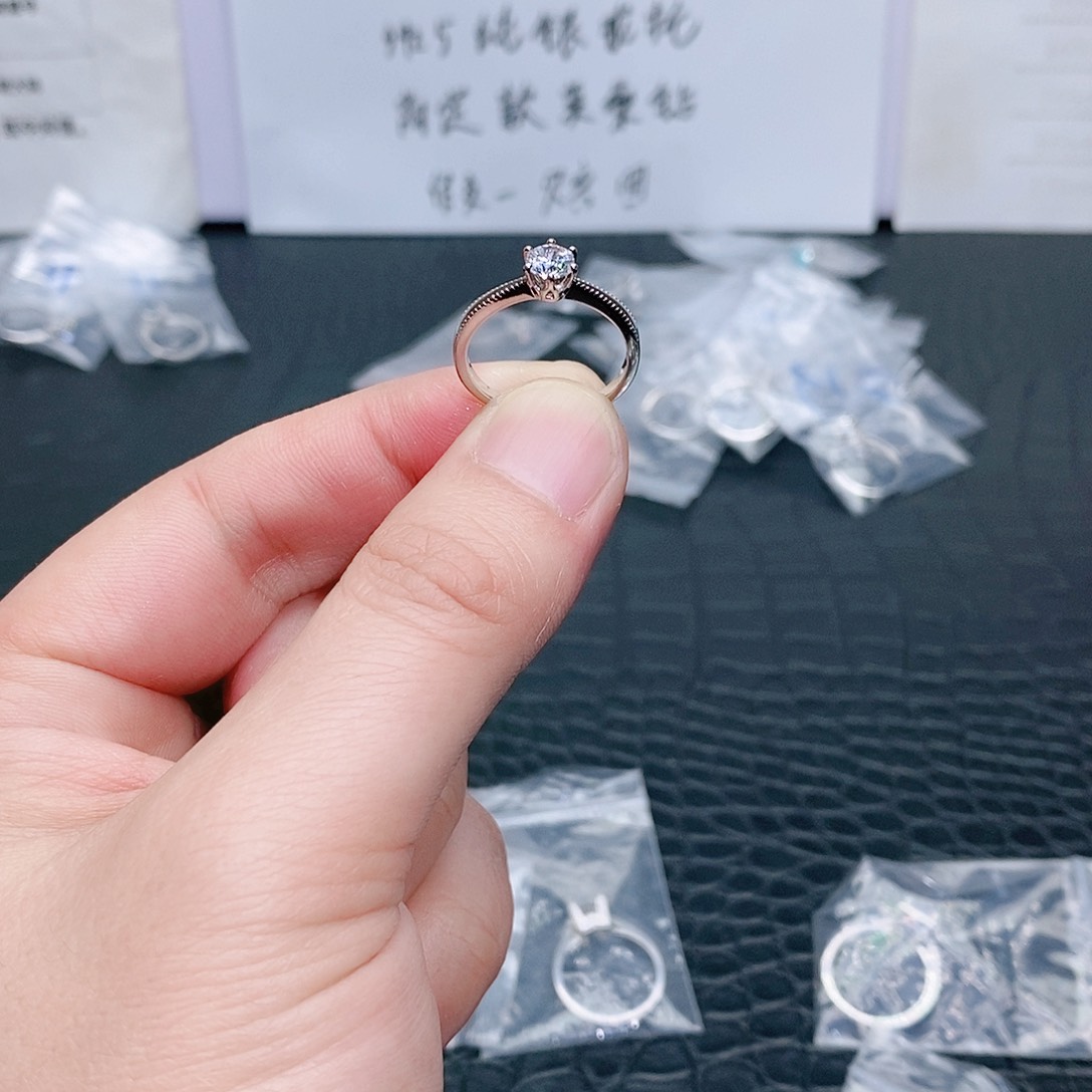 合成碳硅石925银周家丝带50分16码