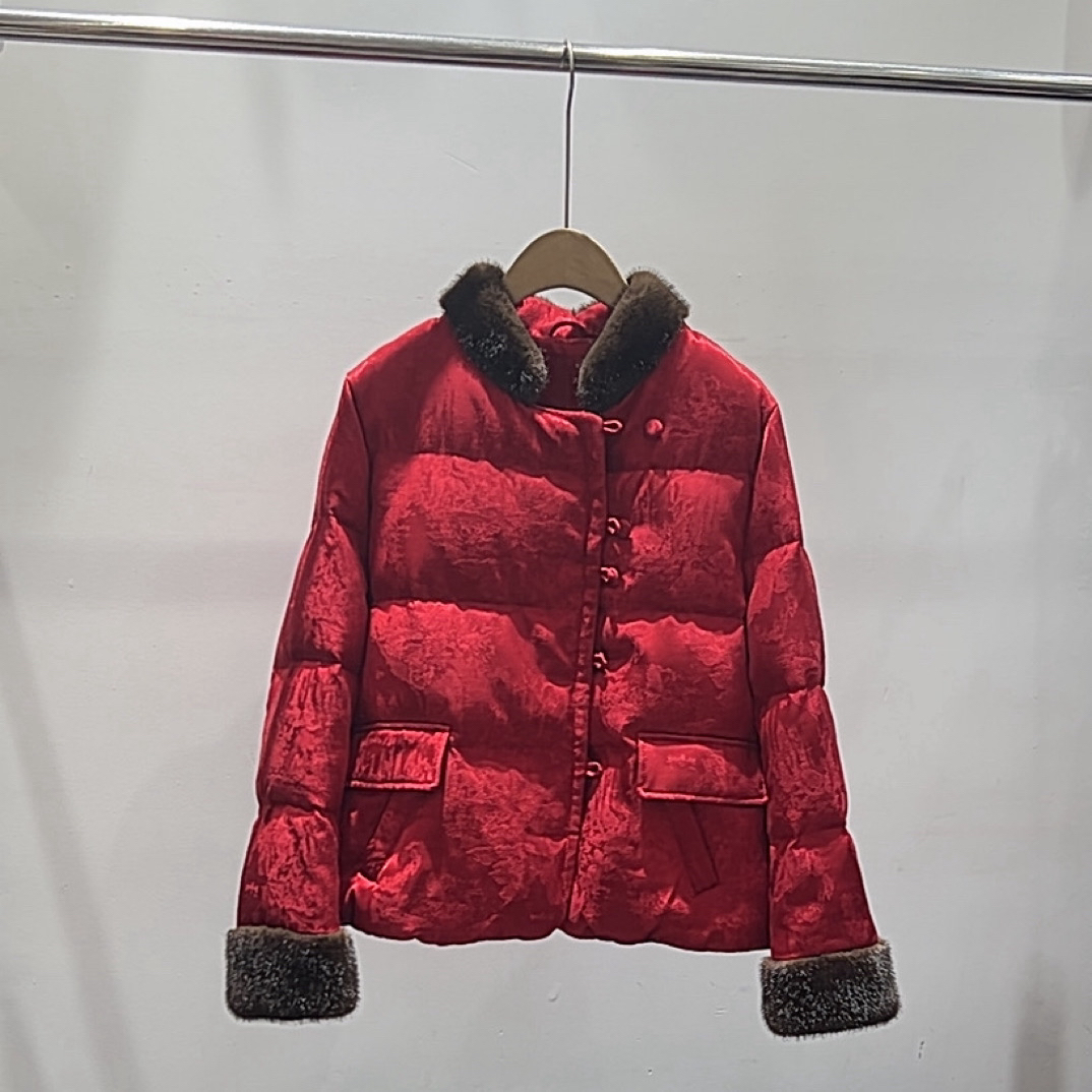 【鸿运当头】冬季新款高贵复古鹅绒服国风短款时尚气质立领896