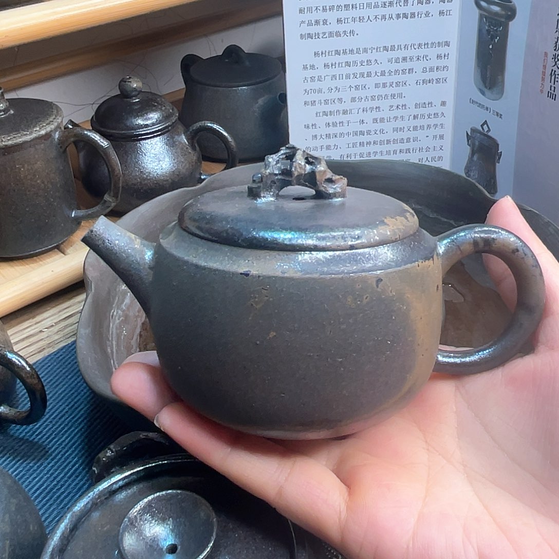 红陶壶广西南宁红陶柴烧壶140毫升