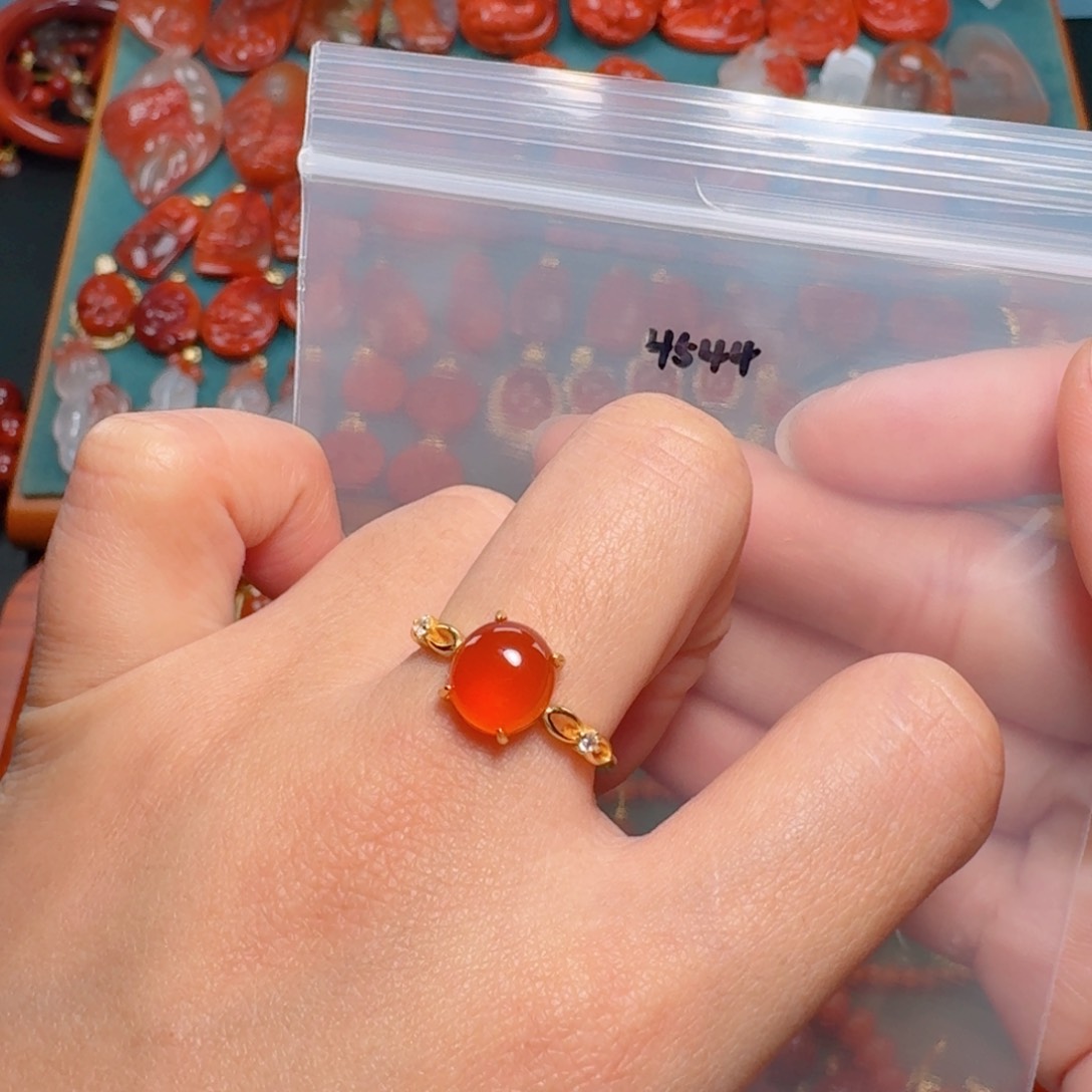 南红玛瑙南红银S925镶嵌