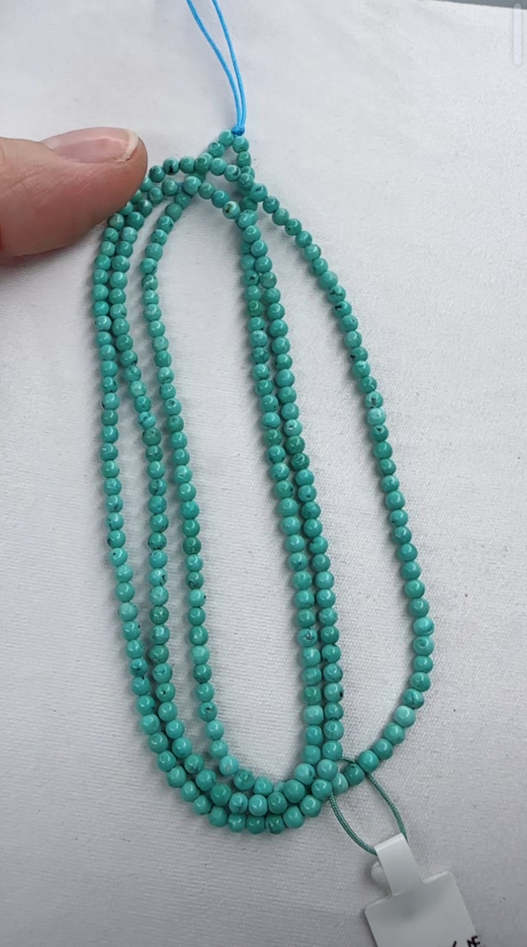 天然原矿绿松石米珠链