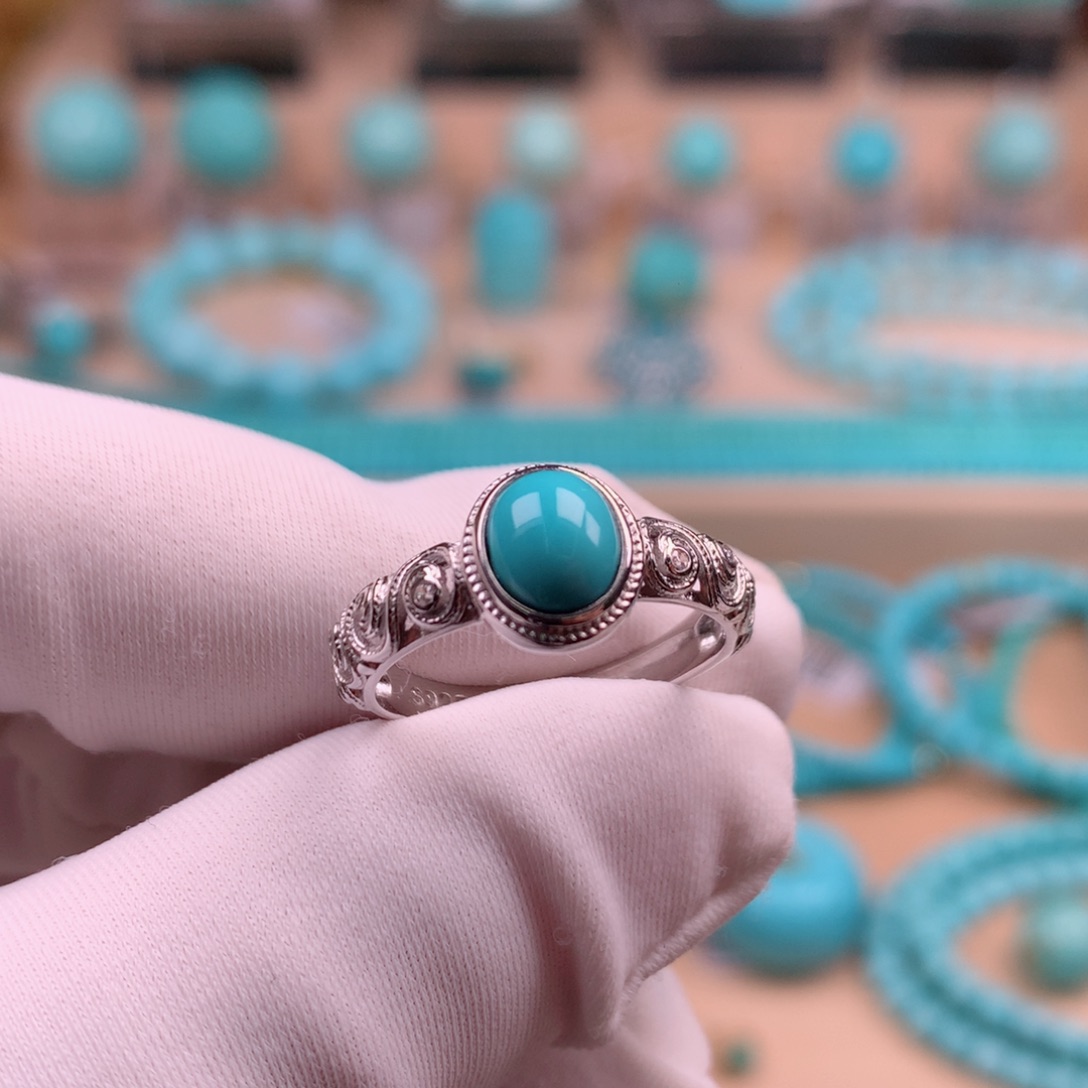 绿松石银S925镶嵌珠宝奇石