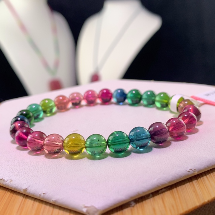 双色碧玺手链未镶嵌