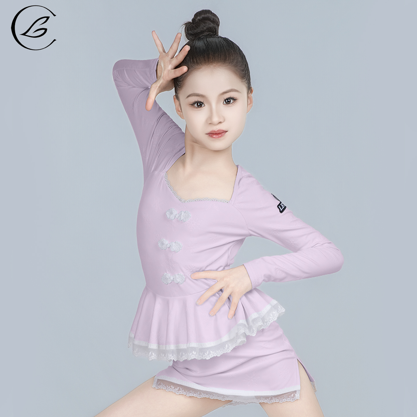 宽松女童儿公主风长袖舞服服装春夏蝴蝶结春秋LYC250902