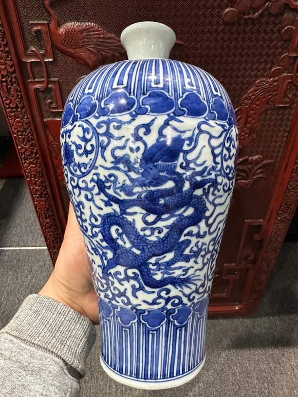 青花梅瓶，高度30公分