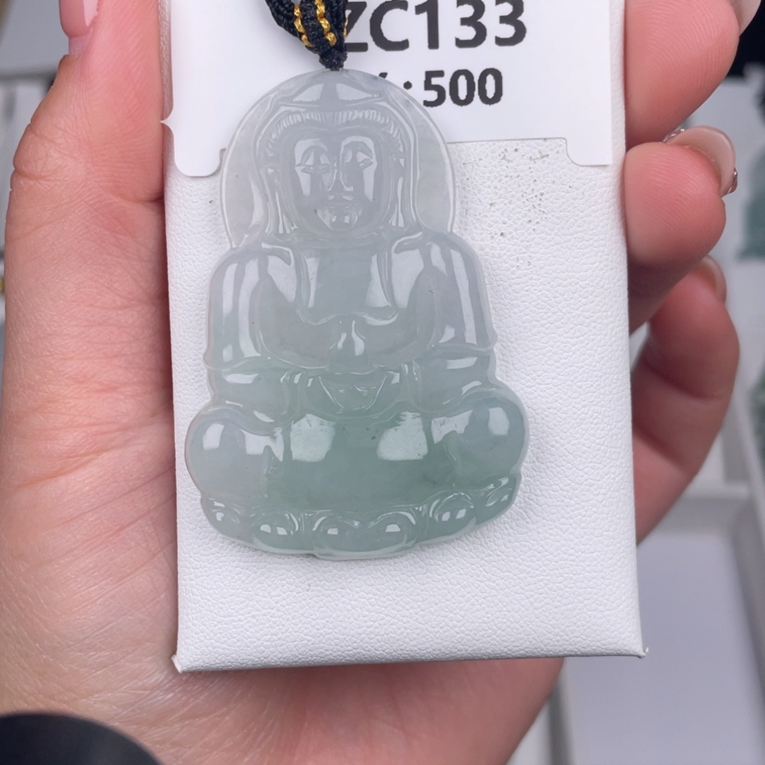翡翠未镶嵌颈饰zc133