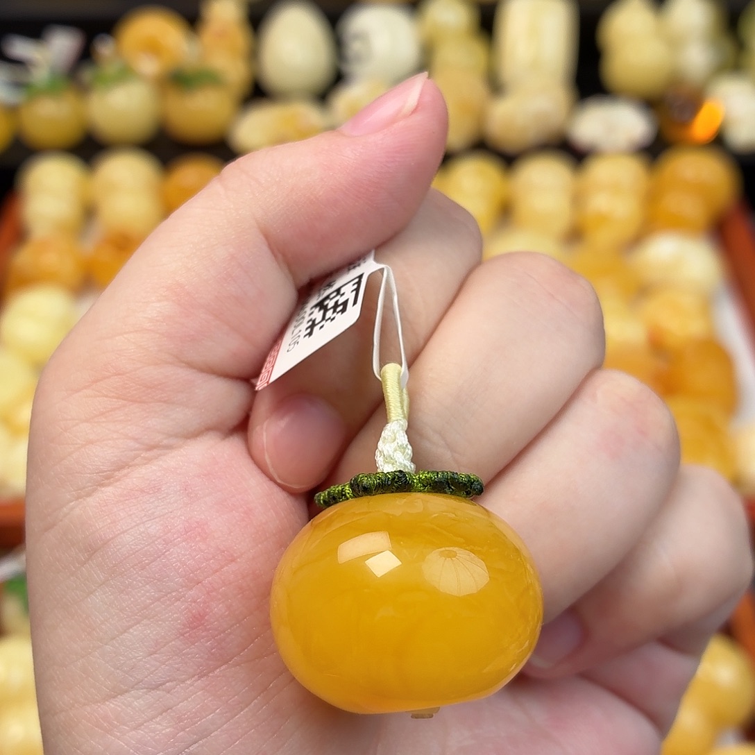蜜蜡未镶嵌毛衣链蜜蜡