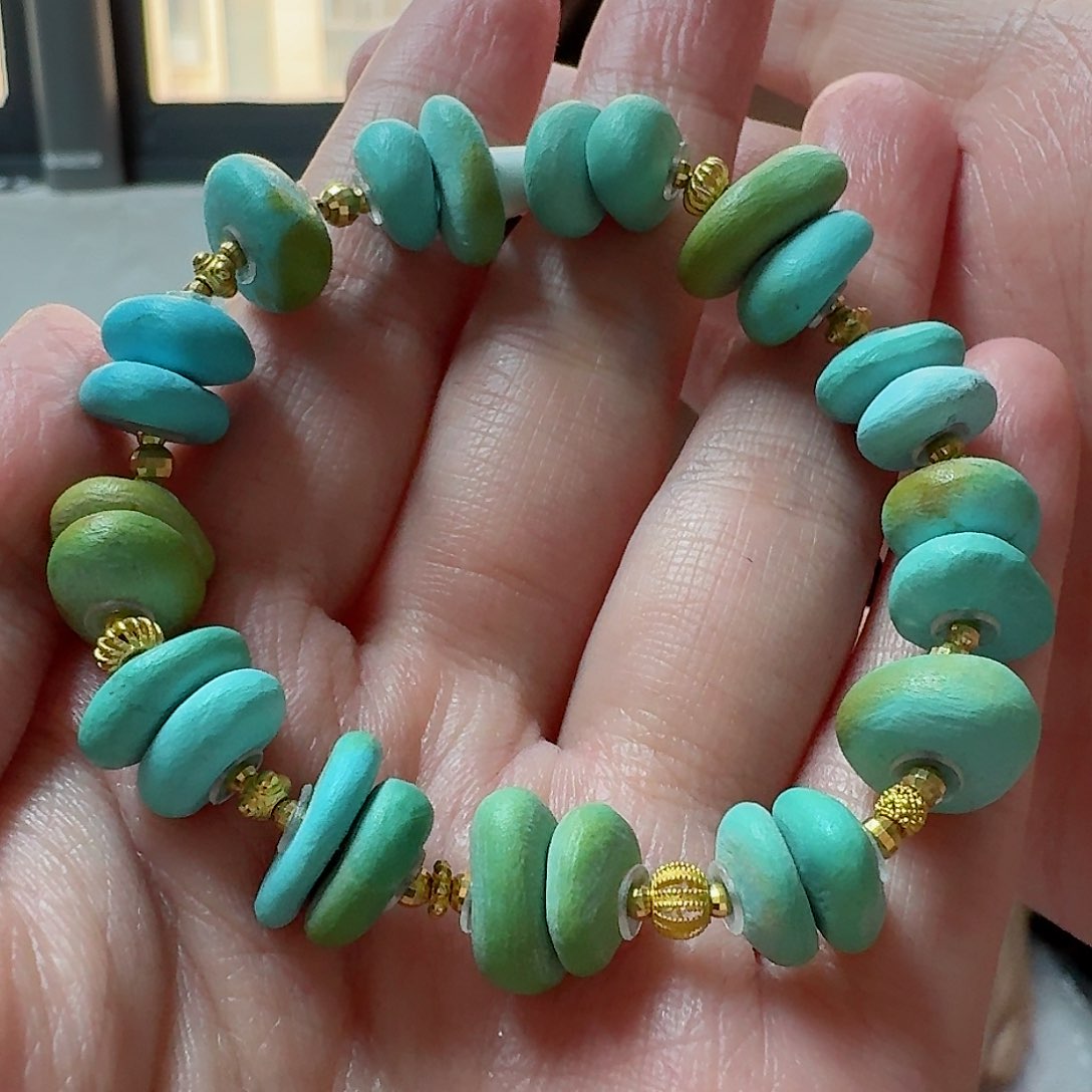 绿松石珠宝奇石18K金镶嵌