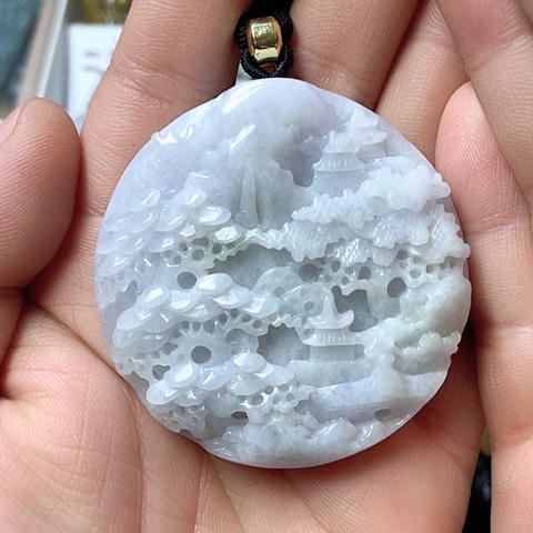 翡翠颈饰未镶嵌天然缅甸翡翠a货