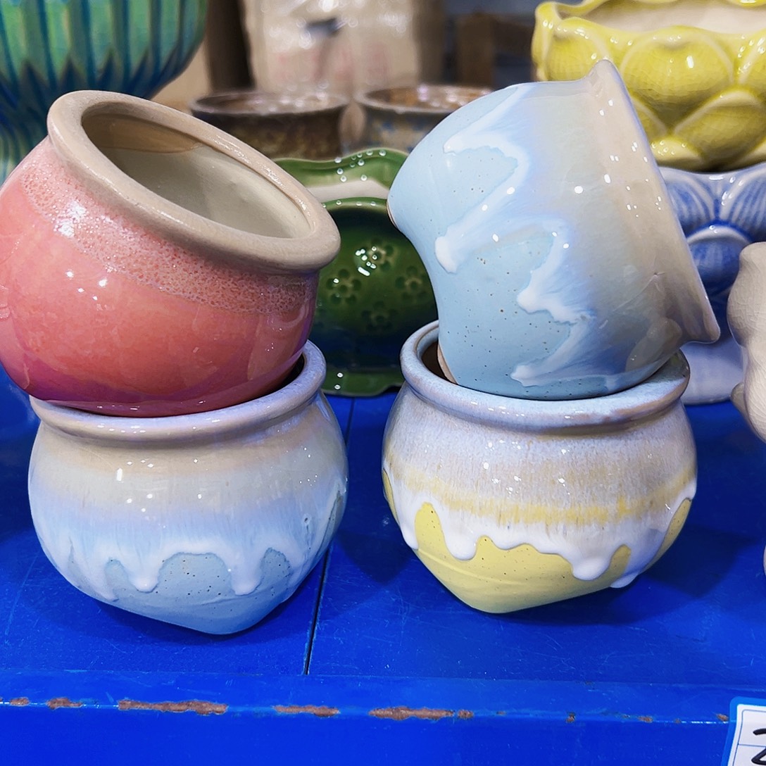 外贸尾单陶瓷花盆凑单10米包邮