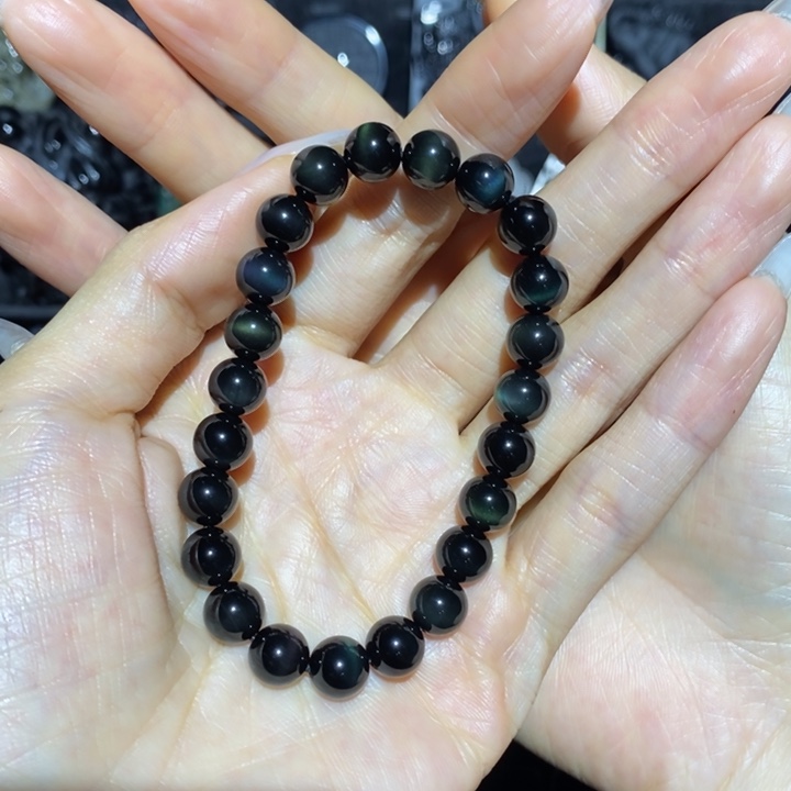 黑曜岩手链未镶嵌S*