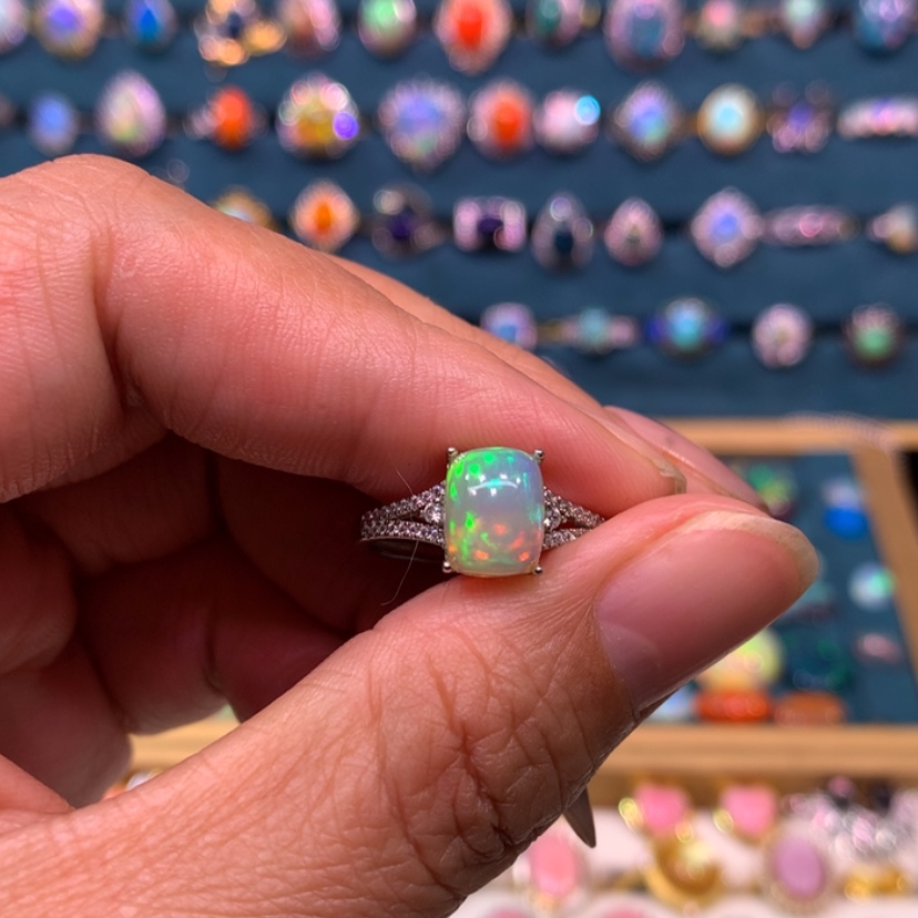 【闪购商品】欧泊戒指款式银S925镶嵌