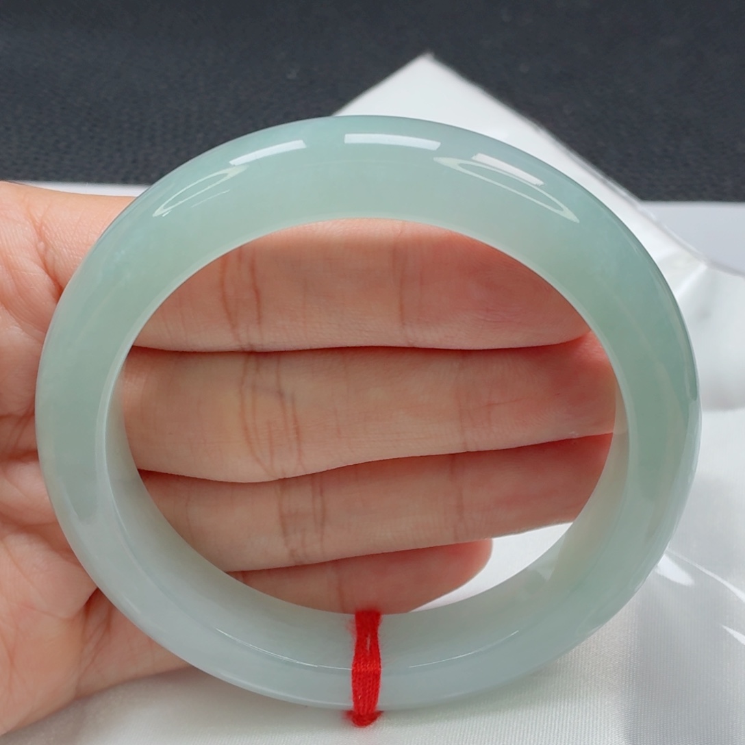 翡翠手镯未镶嵌60圈冰胶薄荷绿018