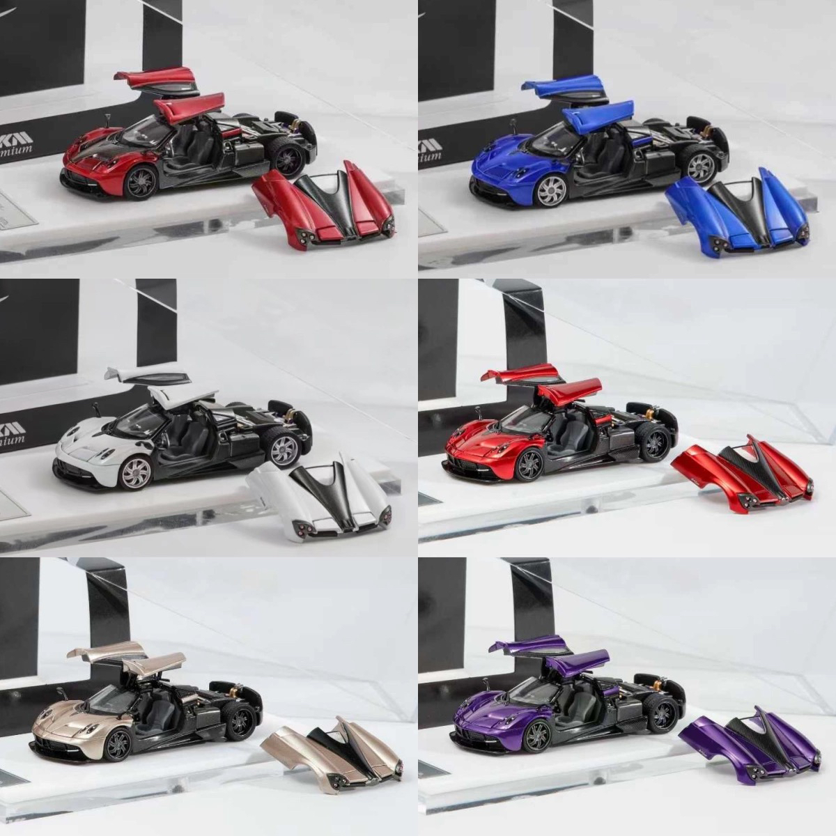 HKM 1:64 帕加尼 Pagani 花雅 Huayra 开门开盖 合金汽车模型