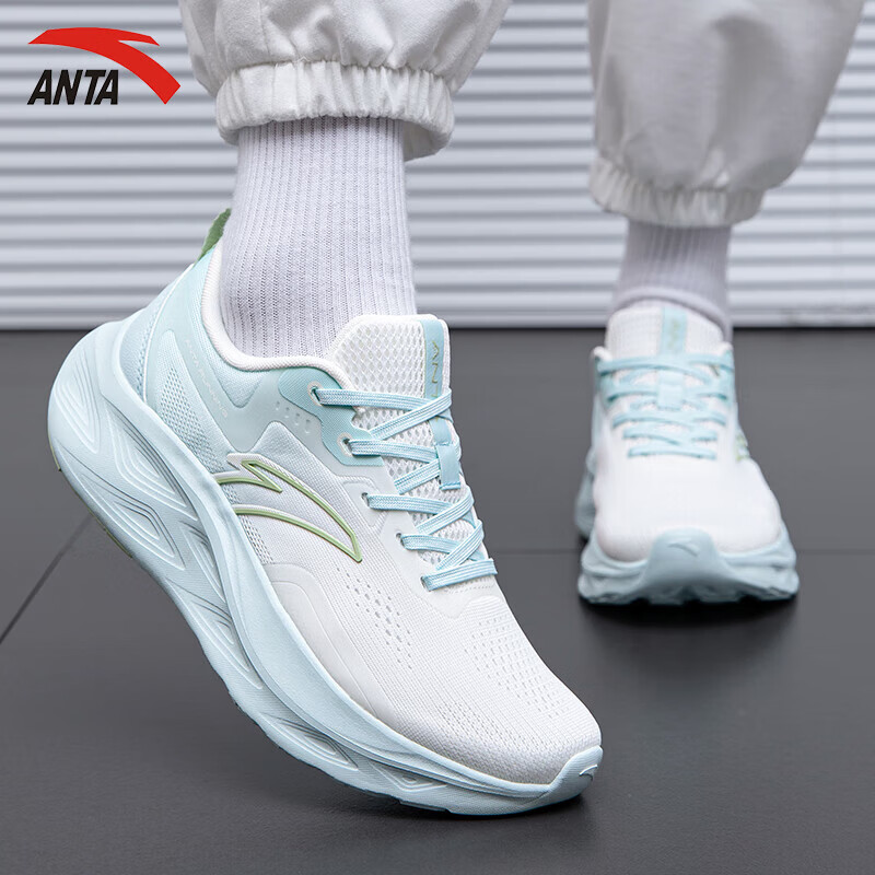 安踏2025女鞋子新款运动鞋休闲鞋女士品牌夏季飞织网面透气跑步鞋