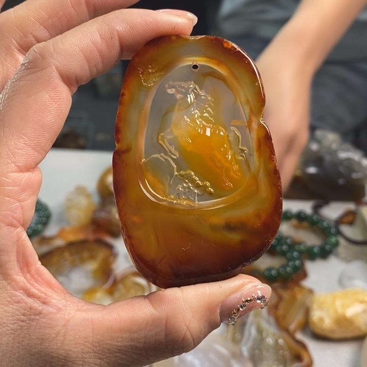 玛瑙/玉髓吊坠(不含链)未镶嵌