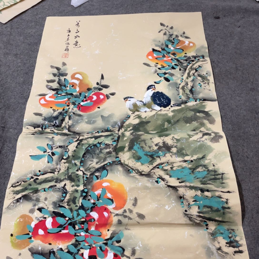 国画国画作品画心一张