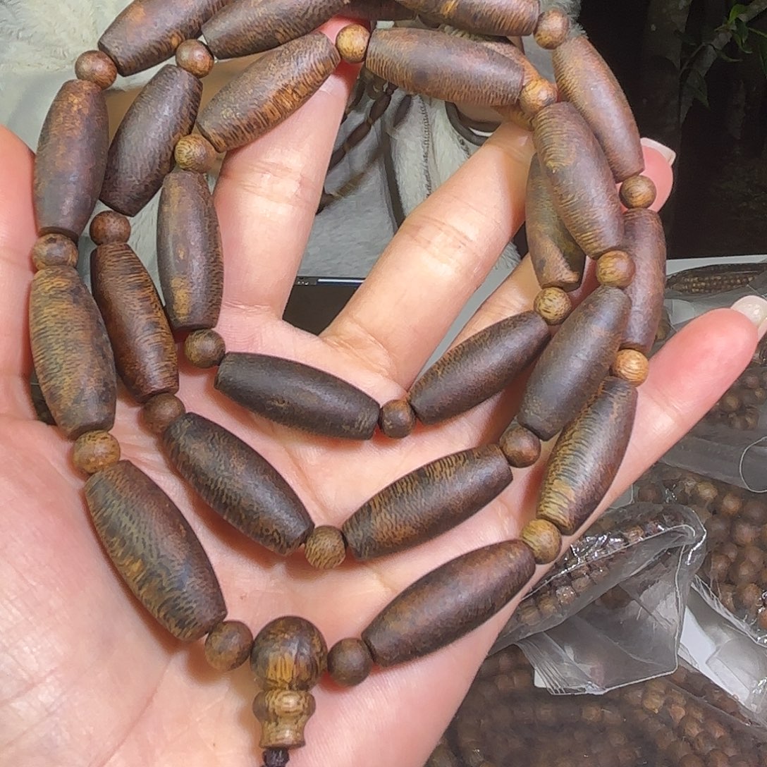 沉香手串奇楠沉香天珠多圈35克➕