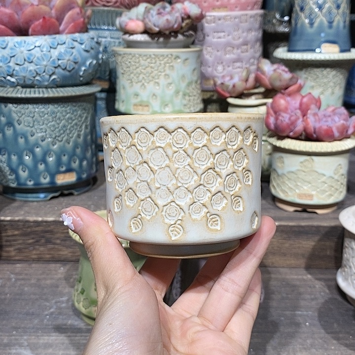 七里烧花盆3-10-428口径6