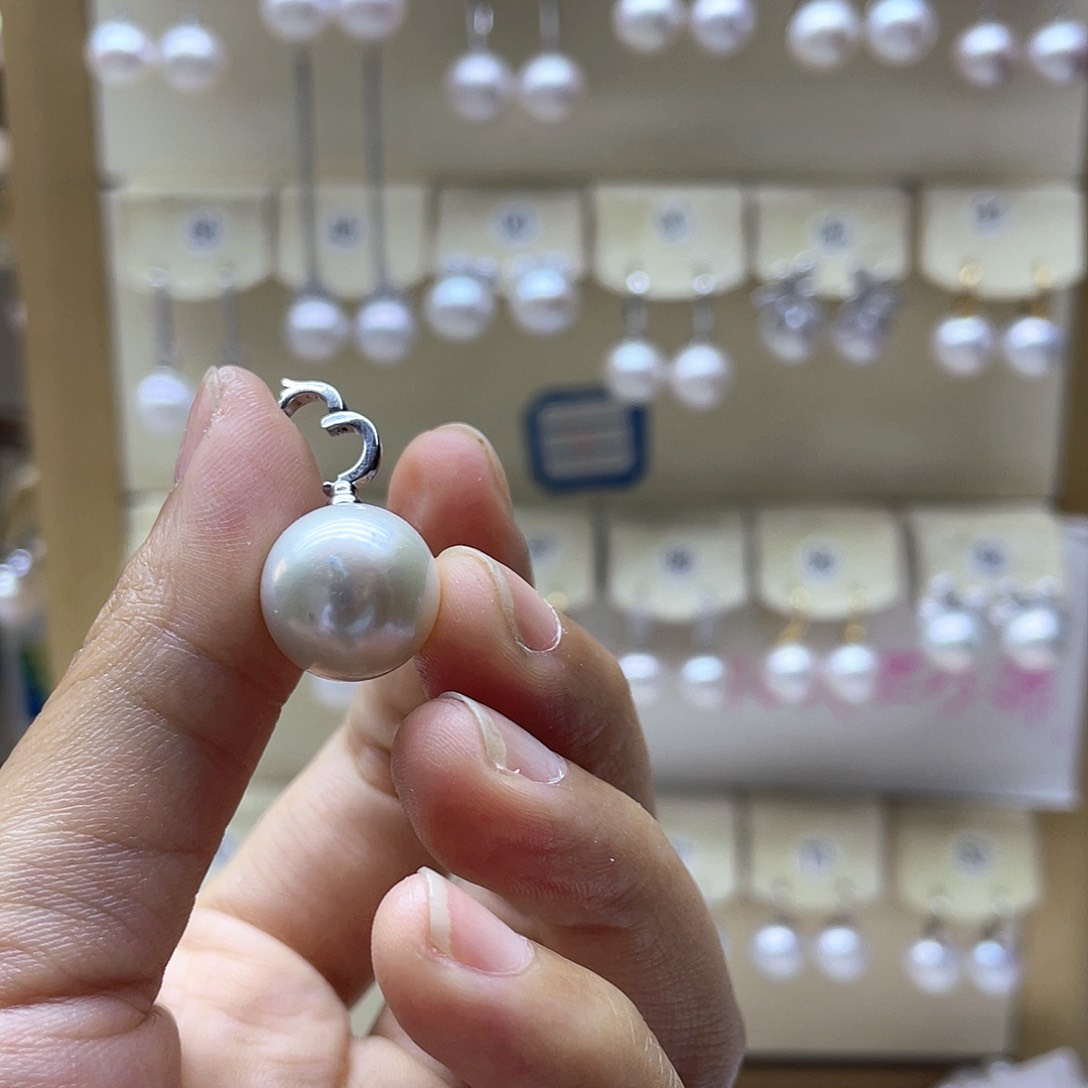 淡水珍珠银S925镶嵌颈饰