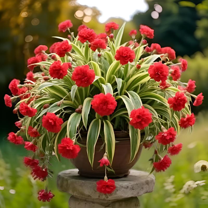 新品浓香大花金边吊兰大苗带土带盆四季开花耐寒耐热花卉绿植包邮