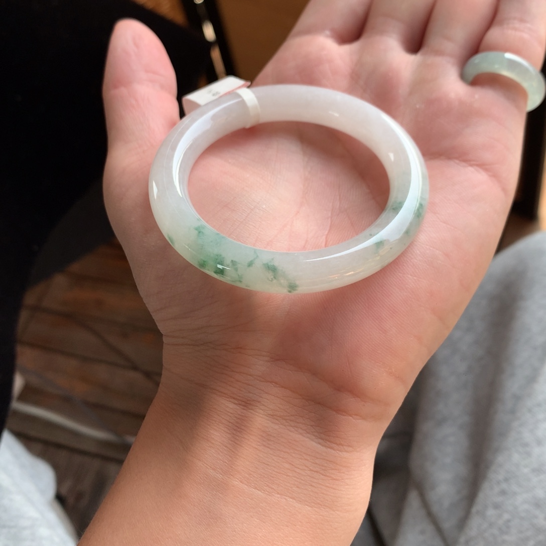 翡翠未镶嵌手镯100号51.3