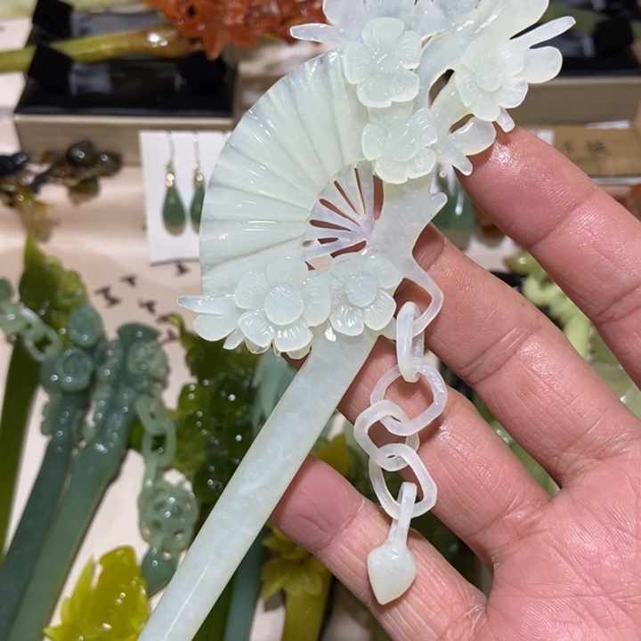 蛇纹石玉发簪未镶嵌