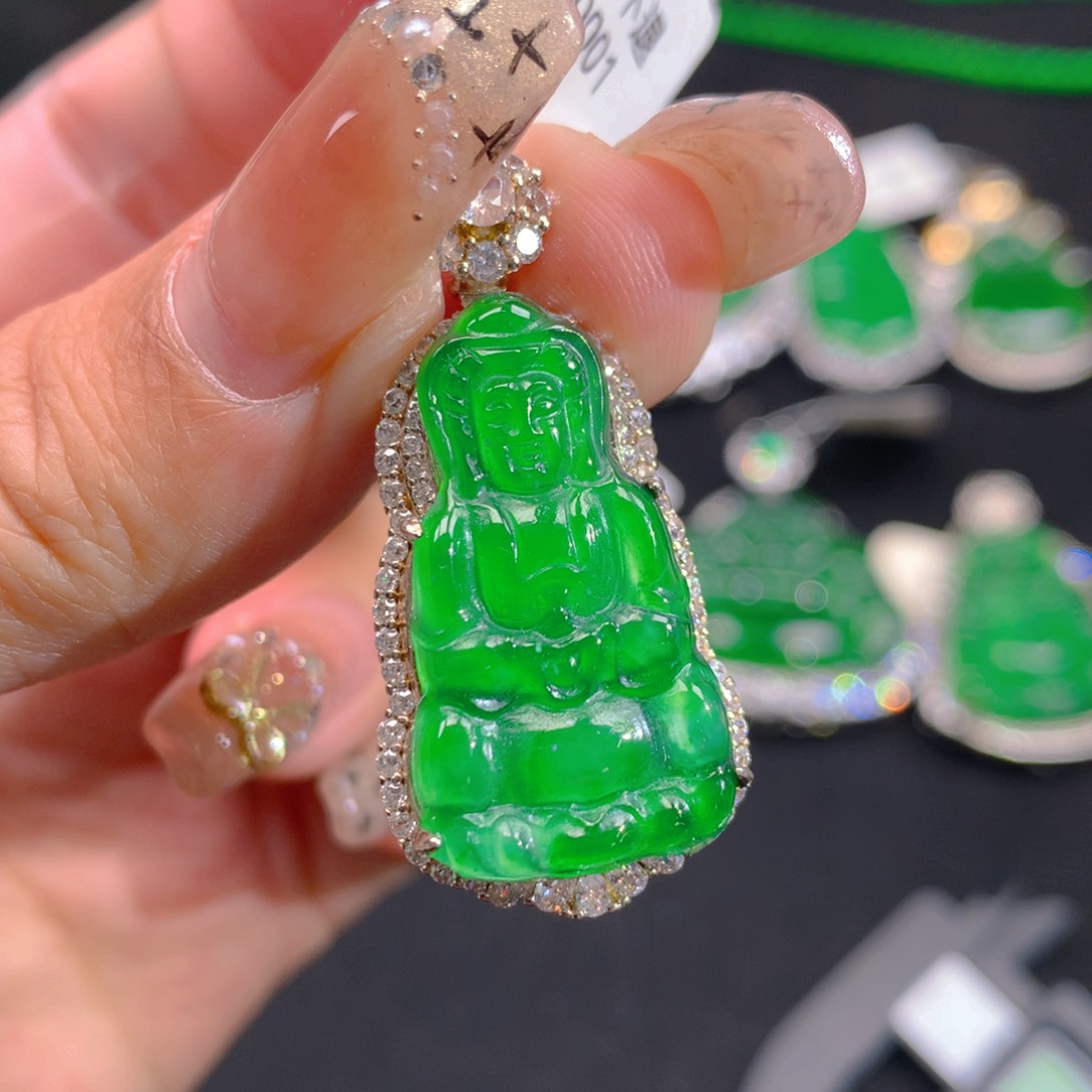 翡翠颈饰银S925镶嵌1111111111