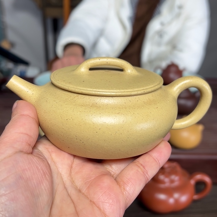 渔***夫茶壶紫砂本绿扁晨茶壶