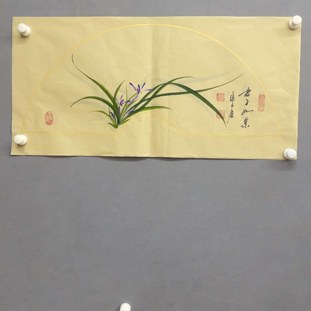 国画艺术家真人手绘