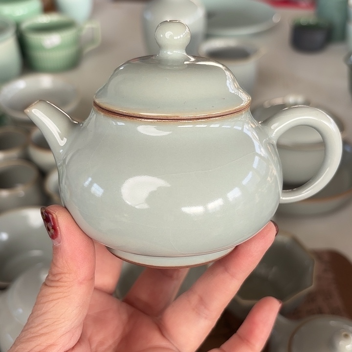 龙泉云间青瓷小米茶器