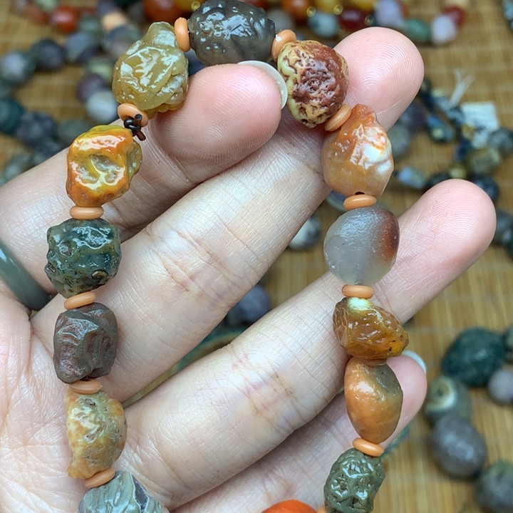 玛瑙/玉髓未镶嵌珠宝半成品?***桃