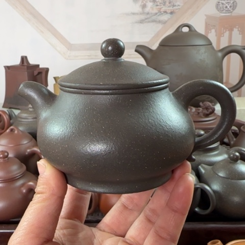 紫砂茶壶梨皮天青230cc