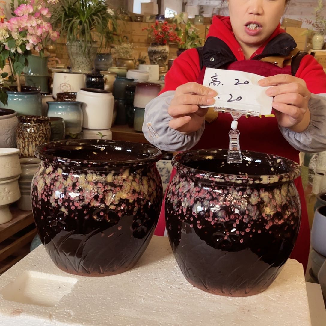 紫砂花盆高度20口径20