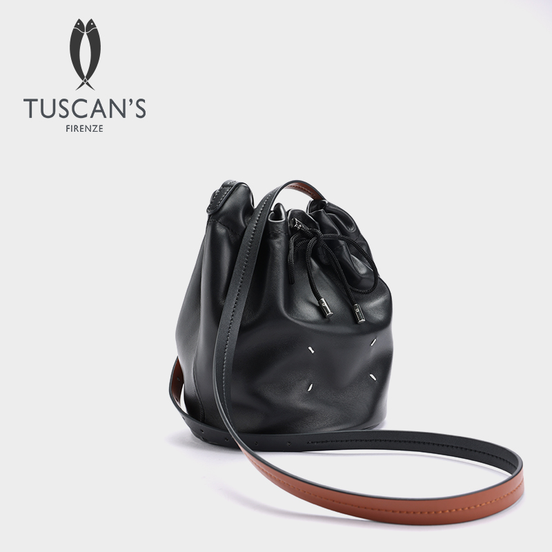 TUSCAN'S新款可爱风小福袋包羊皮包时尚单间斜挎女包时代双鱼