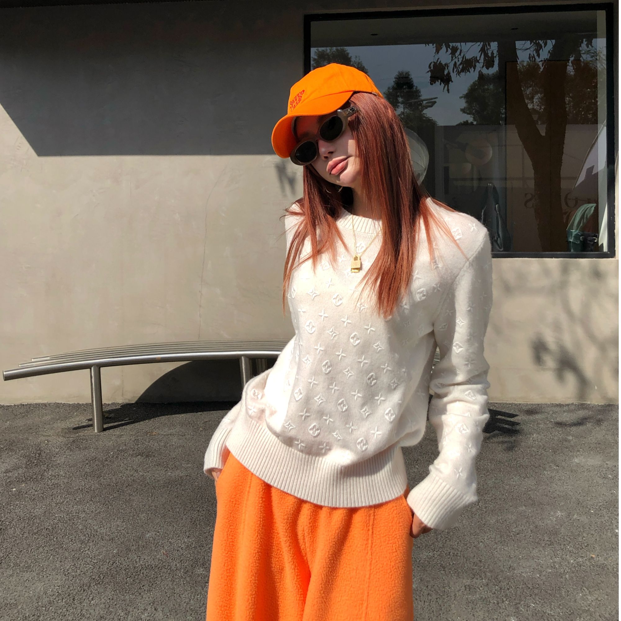 婉君Q【老花毛衣】”12针“重磅280g”刺绣老花针织毛衣LWJ25D4T4073