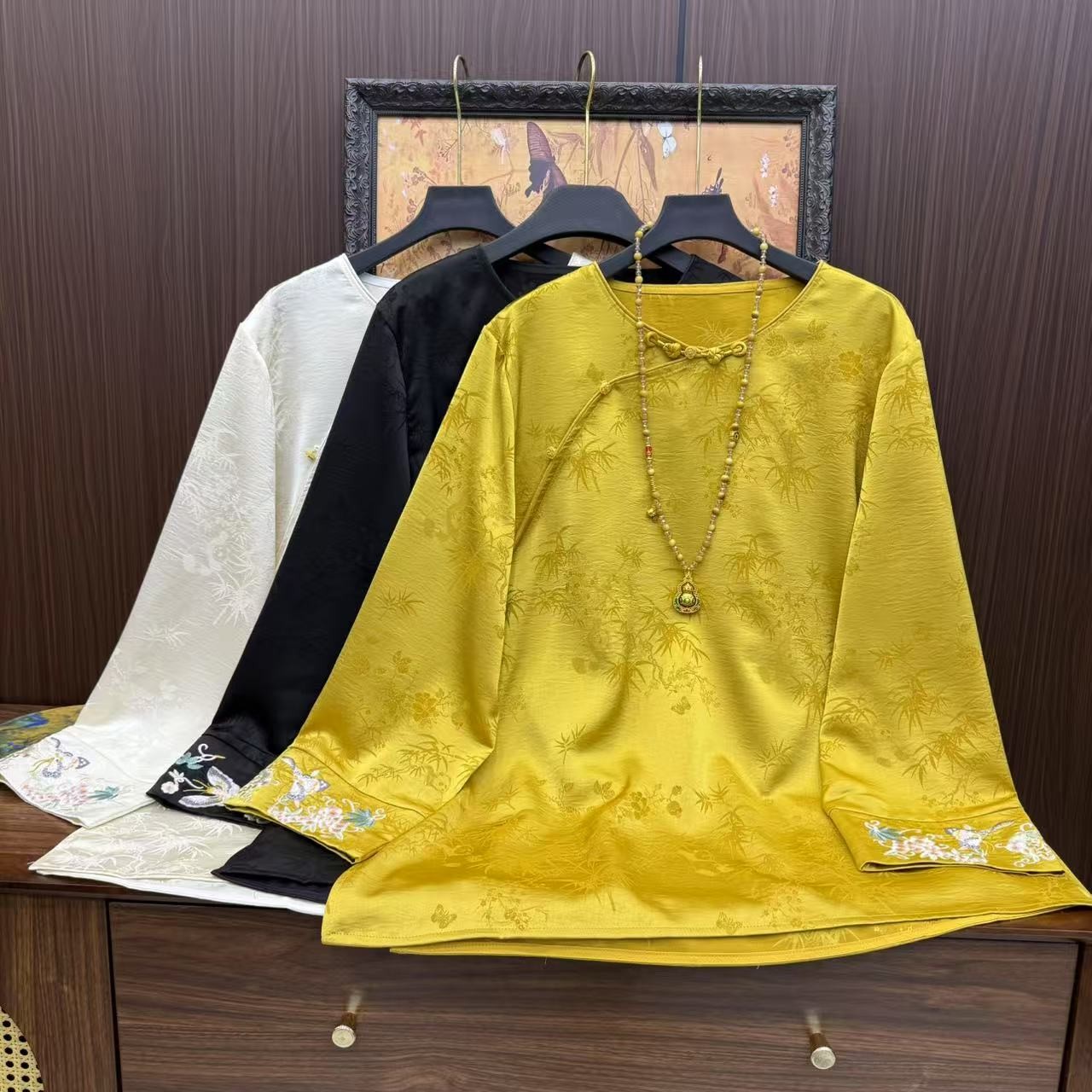 新中式国风大码女装上衣早秋新款国风上衣女款爆款2025新款正品