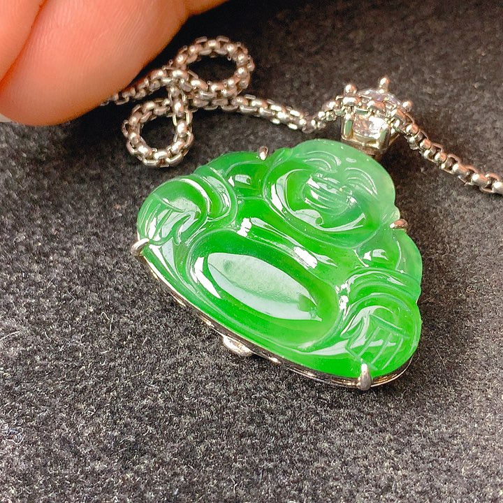 翡翠银S925镶嵌颈饰