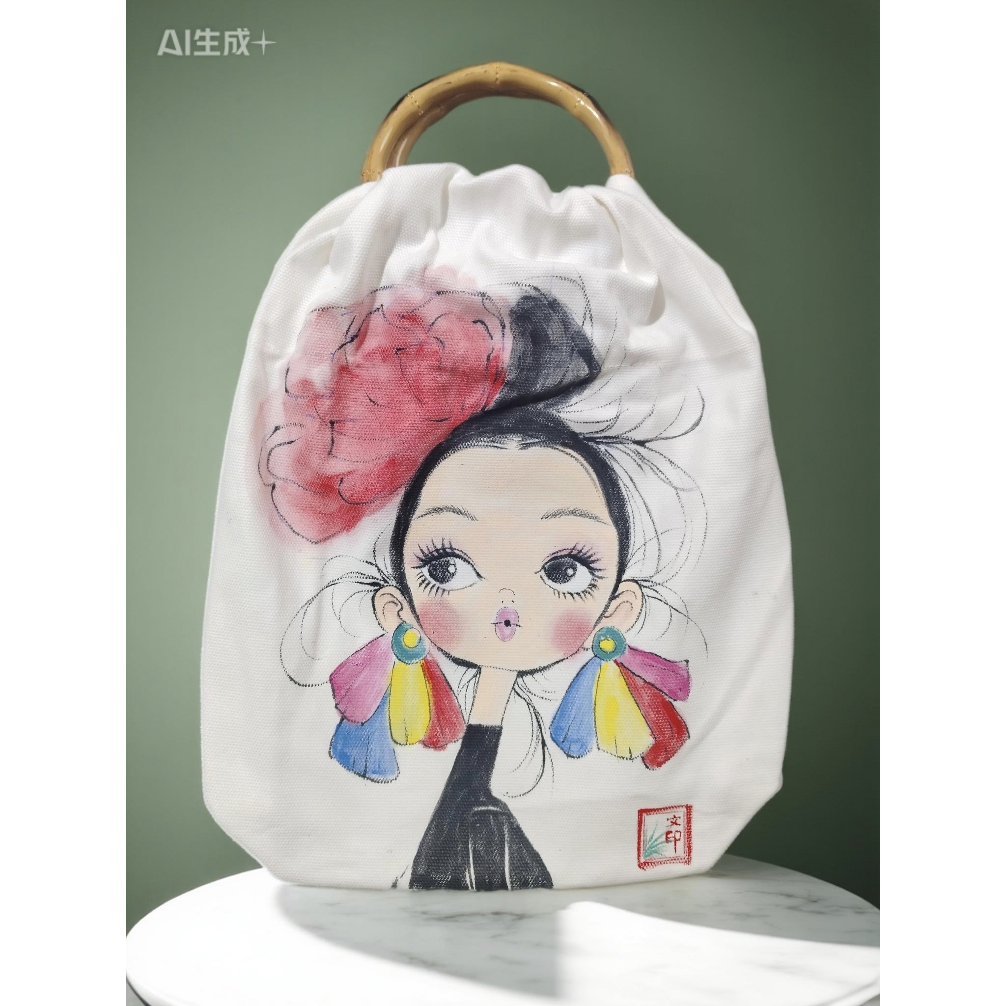 竹节手拎包（帆布）